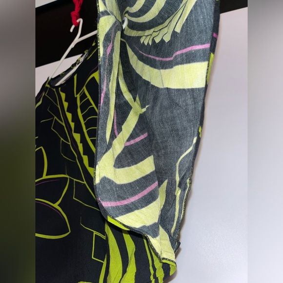 Women's Hawaiian Ciel Blue circle top size small black and green - Picture 3 of 10